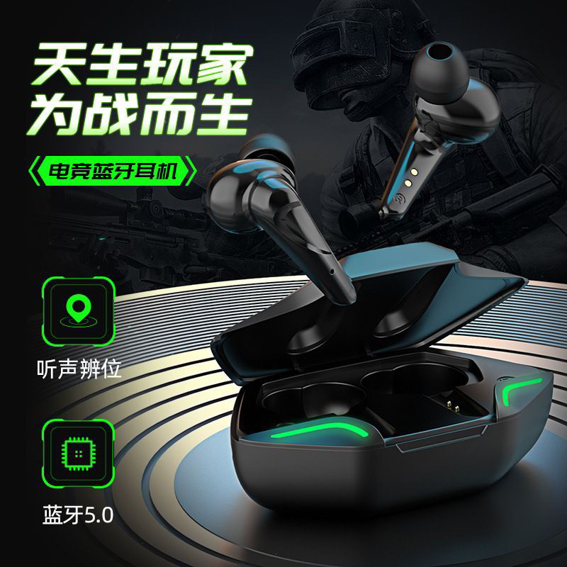 Apro366 Headset Bluetooth Gaming TWS with Mic 6D Bass Stereo Handset Water Proof Earbud 5.1 Wireless Earphone Headphone BY SMOLL
