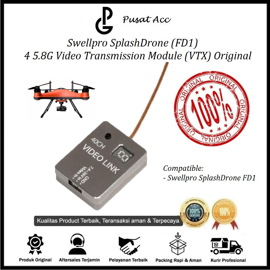 Swellpro SplashDrone (FD1) 4 5.8G Video Transmission Module (VTX) Original