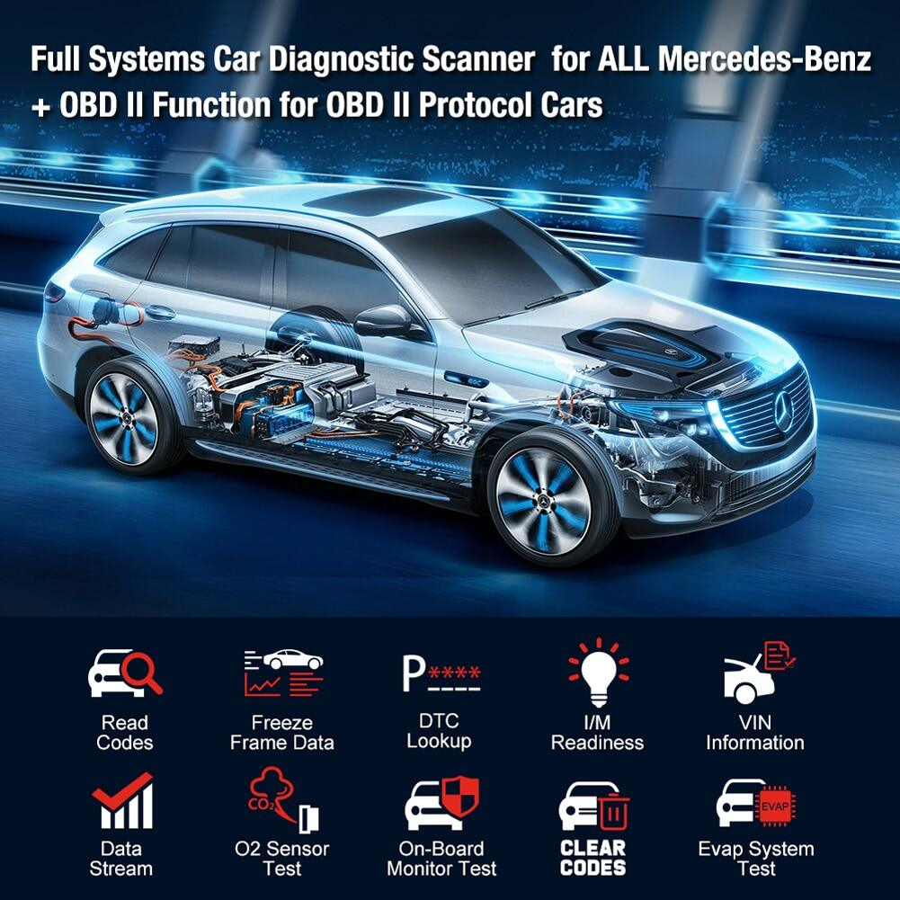 OBD2 Scanner Alat Diagnostik OBD Detektor Baterai Dengan Layar LCD Pembaca Kode Kerusakan Mesin Multi-bahasa Untuk Kendaraan Bermotor Mobil