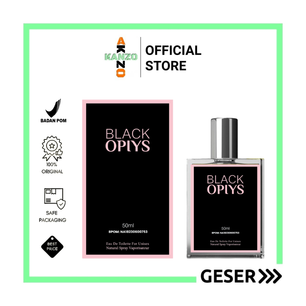 Kanzo - [BPOM] Parfum Black Opiys 50ml Premium / Parfum Black Opiys 50ml Best Seller / Parfum Pria Wangi Tahan Lama