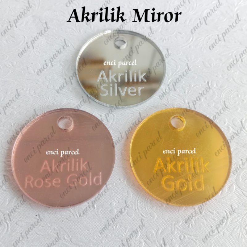 akrilik gold brush bentuk telur lonjong hiasan mahar kekinian grafir timbul