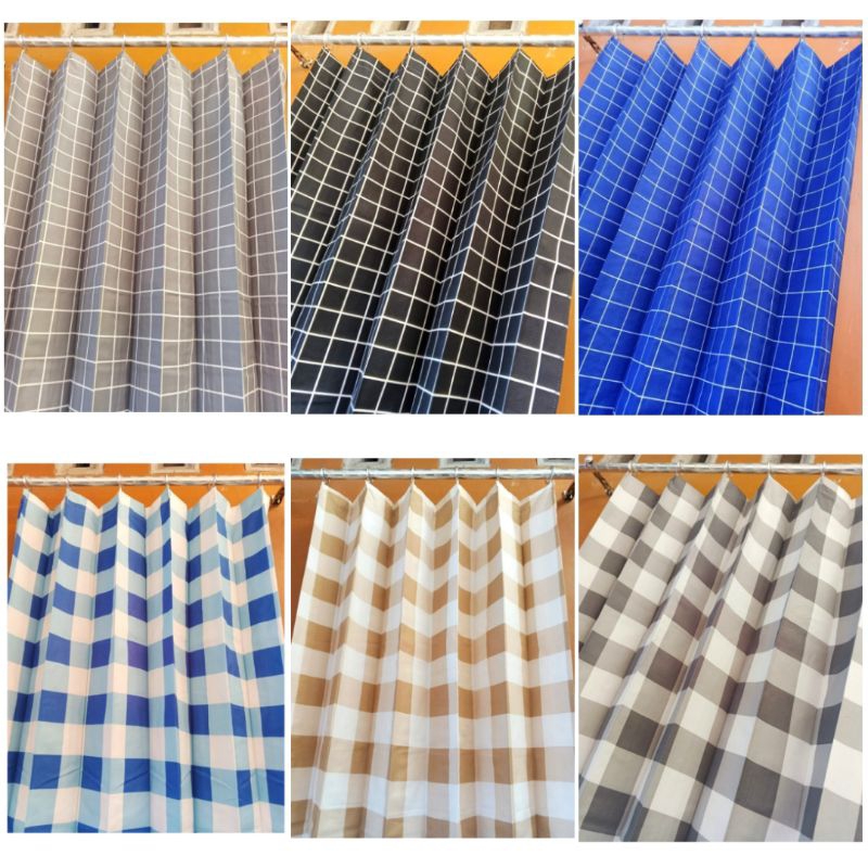 TERMURAH Gorden Tirai Kotak ESTETIK Cantolan Kawat S Emily / korden pintu jendela minimalis motif ko