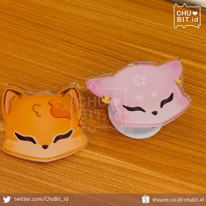 [Chu Bit] PRE ORDER GENSHIN. Impact Yae Miko Childe FOX RUBAH Pop Socket Acrylic Akrilik