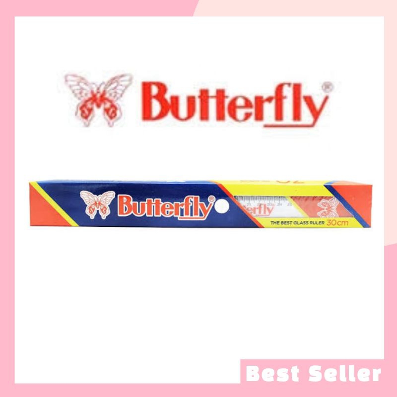 

Penggaris Plastik Mistar Alat Ukur Butterfly 15cm 20cm 30cm 1 Pack