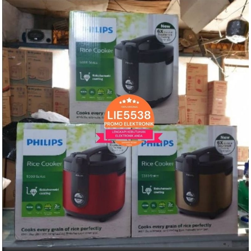 Rice cooker PHILIPS HD 3138 / HD3138 3IN1 2LTR BAKUHANSEKI GARANSI RESMI