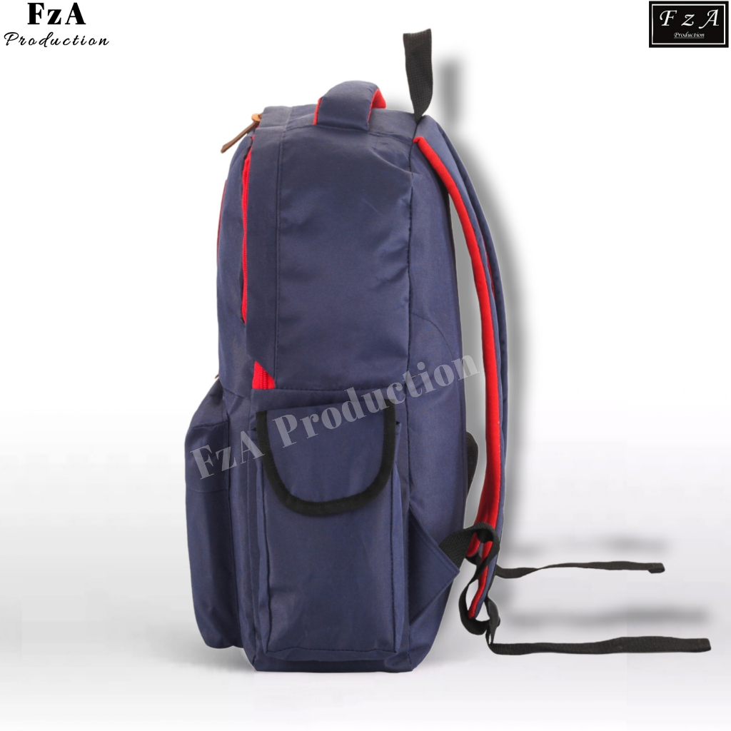 FzA Official -Tas Ransel anak laki laki - Tas Ransel Anak Sekolah - Tas Ransel Sekolah anak laki-laki anak perempuan Backpack Sekolah Anak [ High Quality ] - Navy Kids FREE Raincover