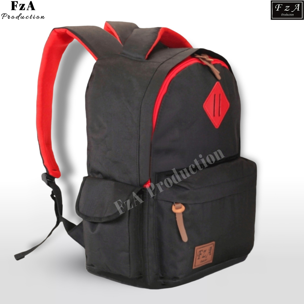 FzA Official -Tas Ransel anak laki laki - Tas Ransel Anak Sekolah - Tas Ransel Sekolah anak laki-laki anak perempuan Backpack Sekolah Anak [ High Quality ] - Black Kids FREEE Jam Tangan Sport