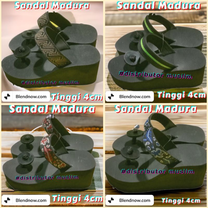 (GROSIR) SANDAL MADURA JAMUR TINGGI 4CM SIZE 36-42 CEWEK CANTIK TERBARU | SANDAL GUNUNG | SANDAL WEDGES (GROSIR &amp; PARTAI)