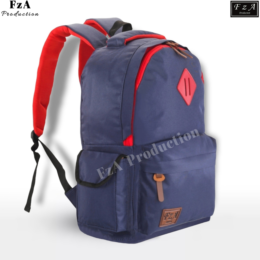 FzA Official -Tas Ransel anak laki laki - Tas Ransel Anak Sekolah - Tas Ransel Sekolah anak laki-laki anak perempuan Backpack Sekolah Anak [ High Quality ] - Navy Kids FREEE My Bottle Minum