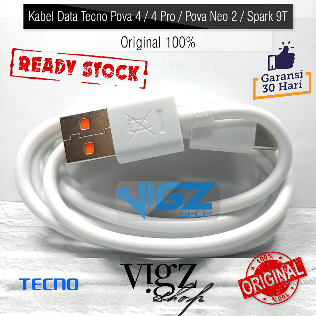 Kabel Data Tecno Pova 4 4 Pro Pova 3 Pova Neo 2 Spark 9T USB Type C Original