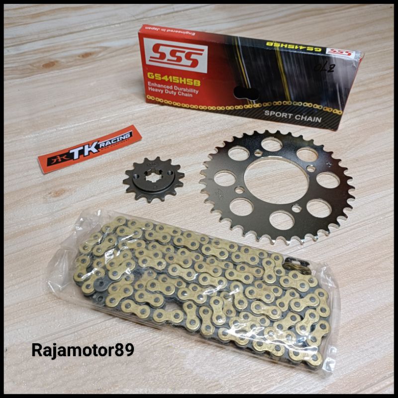 Gear set 415 tipis TK racing RX king Jupiter z F1zr Jupiter MX lama MX new 135 Vega lama Vega R new 