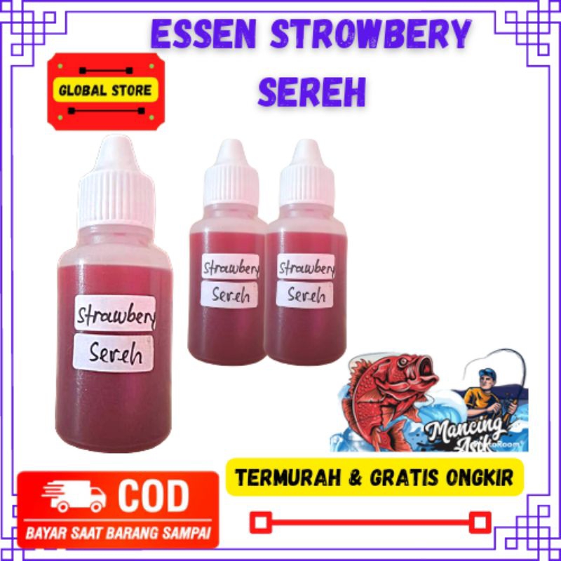 (TERLARIS) Esen stroubery sereh / Esen ikan mas nila galatama / Essen oplosan / Esen gacor