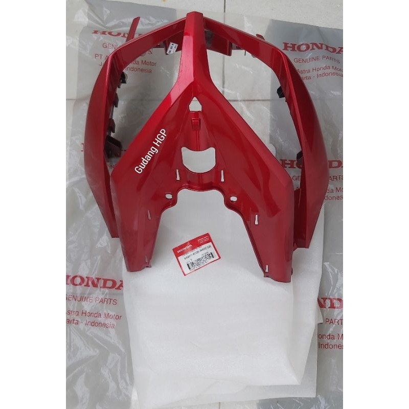 Cover Front CN SC RD Red Maroon Tameng Panel Depan Honda Vario 110 Techno Karbu 64301-KVB-N50CSR Ori