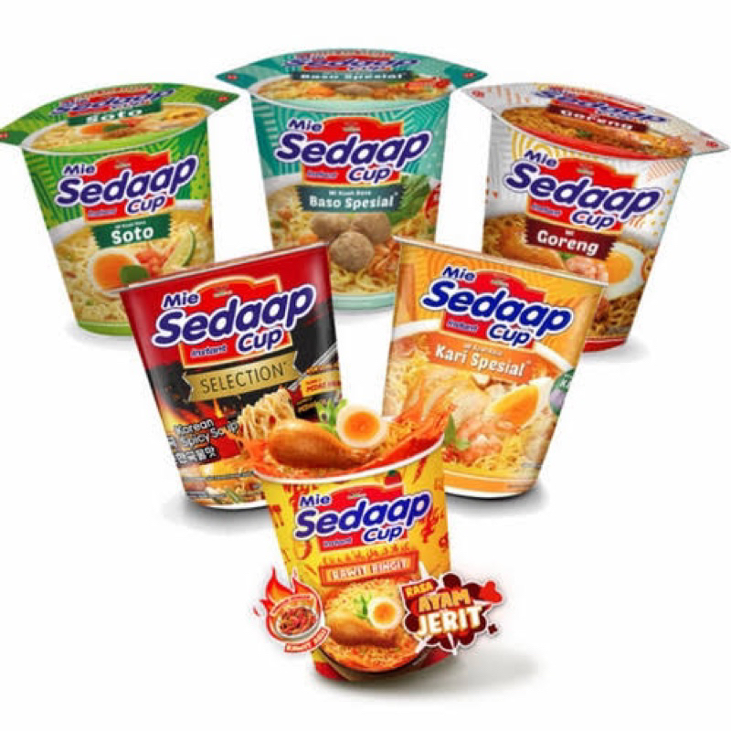 

Mie Sedaap Instant Cup (7 Varian Rasa)