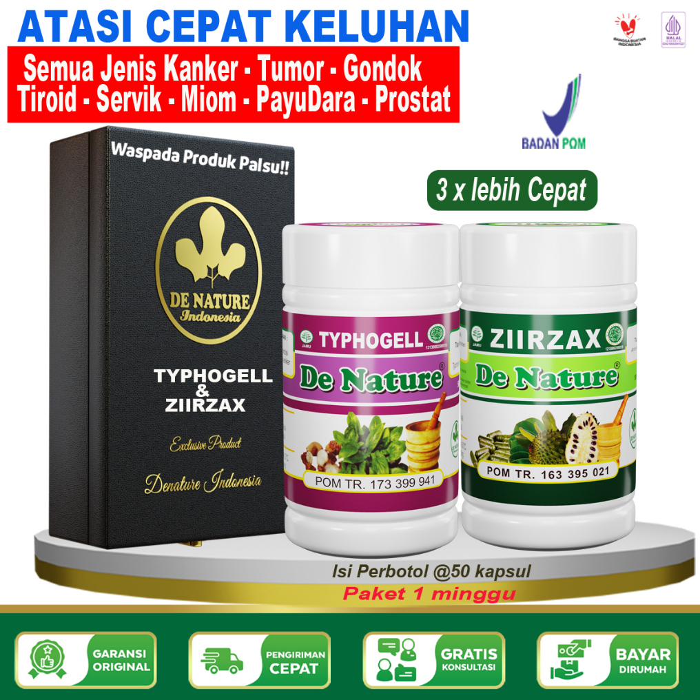 OBAT KANKER TUMOR GONDOK KELENJAR GETAH BENING LIMFOMA MIOM SERVIK KISTA PROSTAT TYPHOGELL ZIIRZAX D