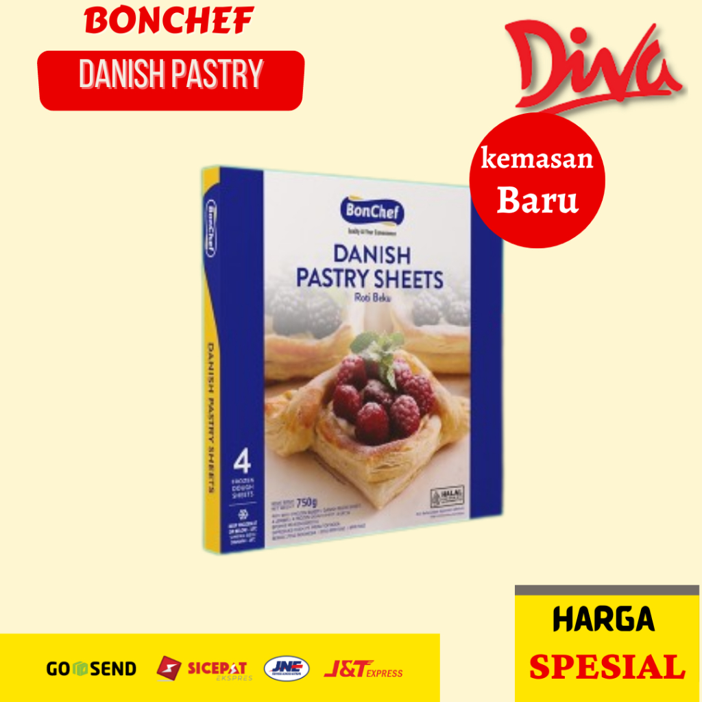 

[750gr] Bonchef Danish Pastry Sheet - kulit pastry sheet beku khusus Gosend