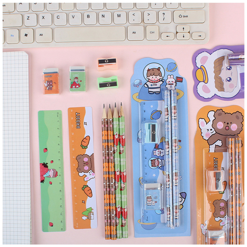 ⭐️𝐈𝐇𝐒 𝟏𝟎𝟏𝟖 𝐋𝐚𝐦𝐩𝐮𝐧𝐠⭐️Set Alat Tulis Sekolah Paket Alat Tulis 5 in 1 Mini Stationary