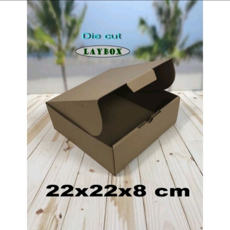 

KARDUS/KARTON/BOX UK.22×22×8.. DUS DIE CUT.. MODEL PIZZA