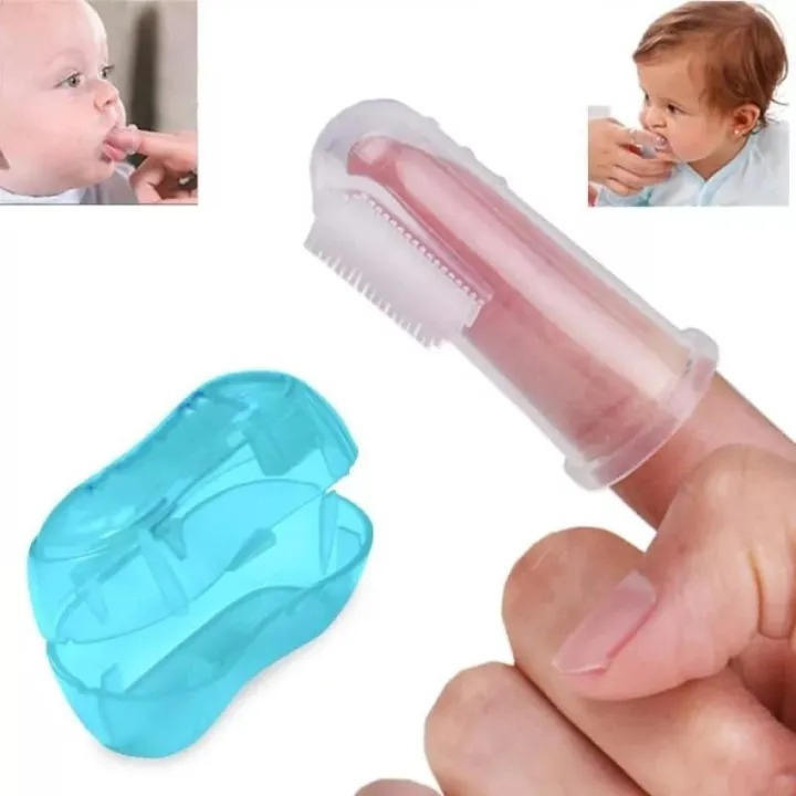 ♥BabyYank♥ Sikat gigi Bayi Finger Tooth Brush Pembersih mulut Silikon Jari Baby Newborn Lidah Gusi Silicone Food Grade Lembut