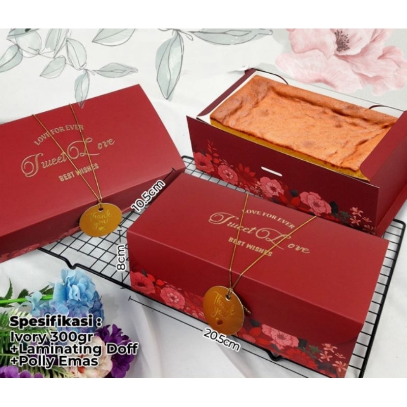 

kotak kue dus kue bolu dus bolu gulung kota souvenir dus kotak roti uk 20,5x10,5,8cm