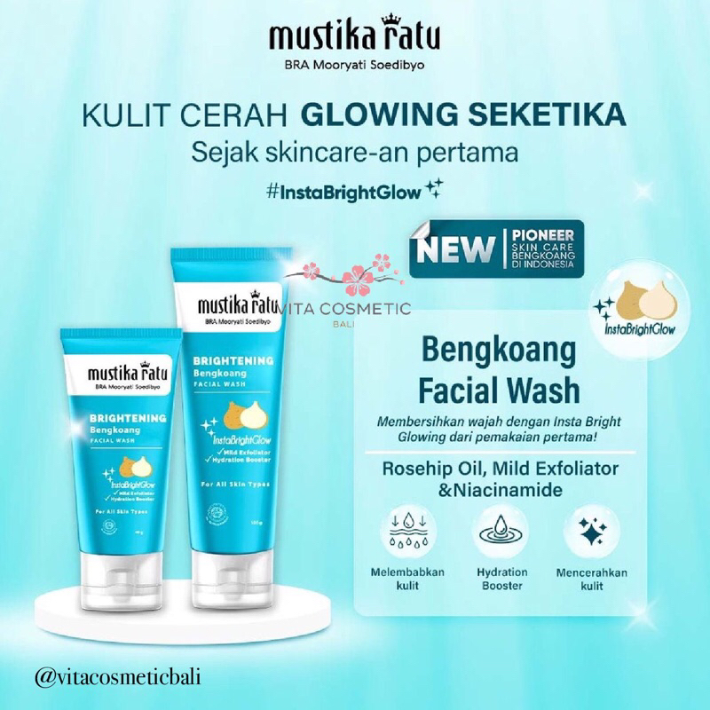 Mustika Ratu Brightening Bengkoang Facial Face Wash Sabun Cuci Muka Wajah