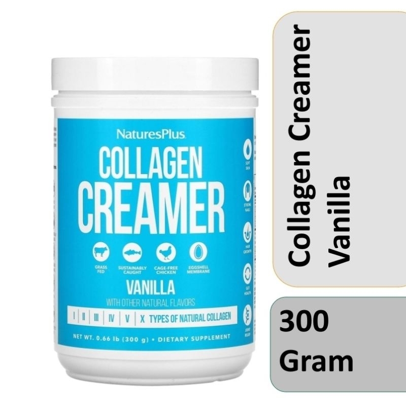NaturesPlus Collagen Creamer Proteins Protein 300g g gr gram Vanilla Vanila vital powder peptides hy