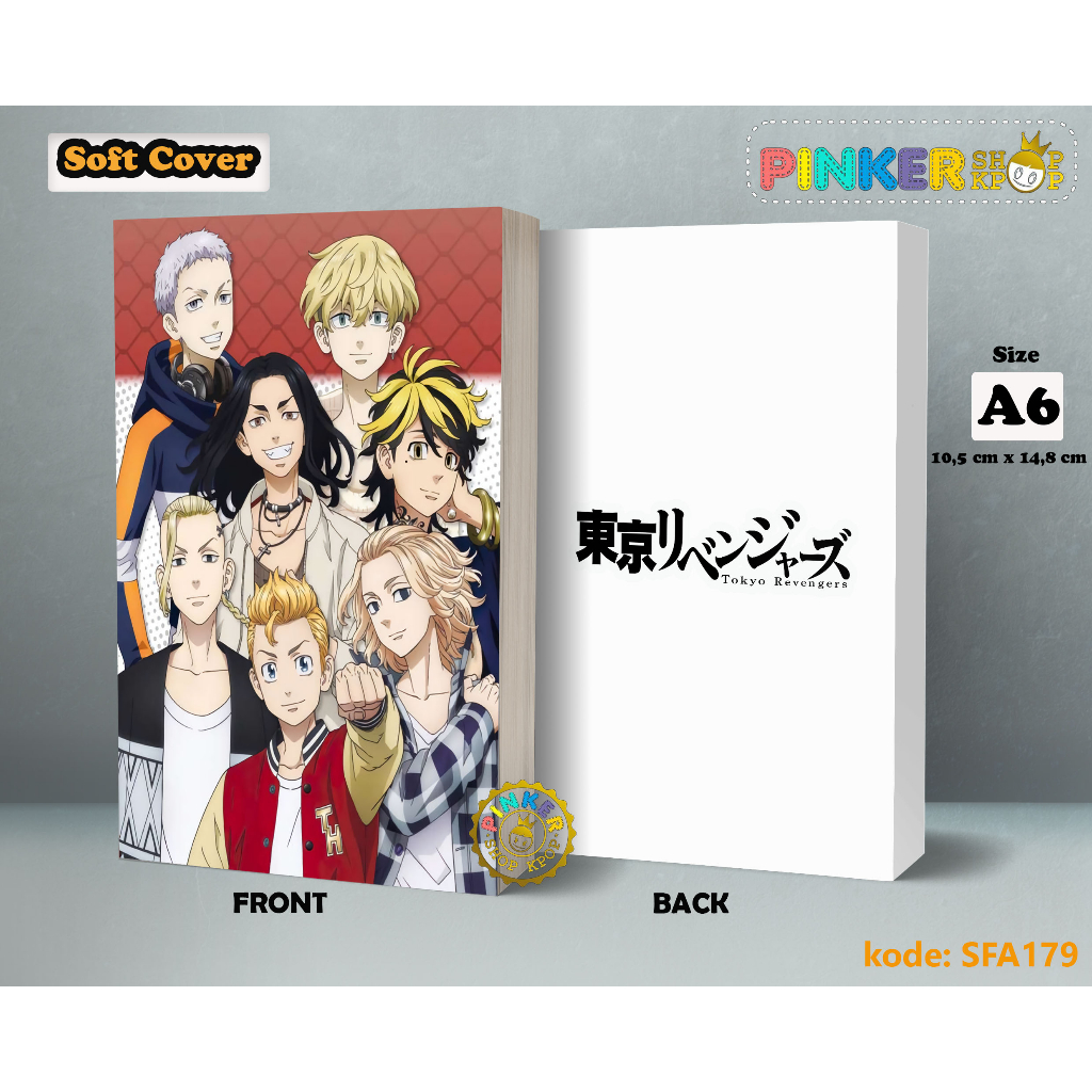 

(SFA179) Pocket Note Anime Tokyo Revengers group Softcover A6/A5 Buku Tulis catatan Notes Agenda Planner Jurnal
