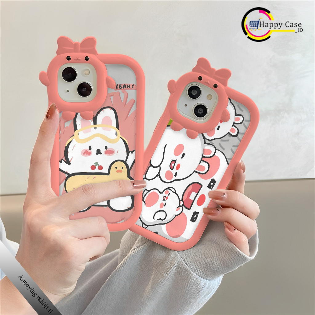 SOFTCASE PITACU CUSTOM CUTE RABBIT UNTUK A04 A04S A10 A8 A9 A11K A12 Y12 Y12s Y15 9i C1 C2 C3 9C 9T 