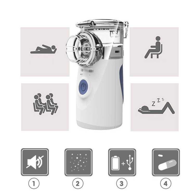 TaffOMICRON Alat Terapi Pernafasan Asthma Inhale Nebulizer - YM-3R9 - White