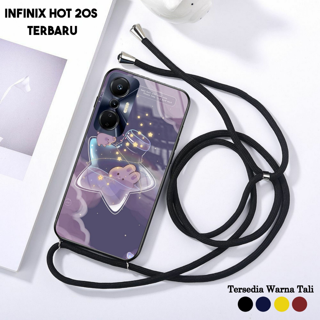 Softcase Glass Kaca Infinix Hot 20S Tali Sling [FC01] Infinix Hot 20S Terbaru-Casing Handphone-Akses