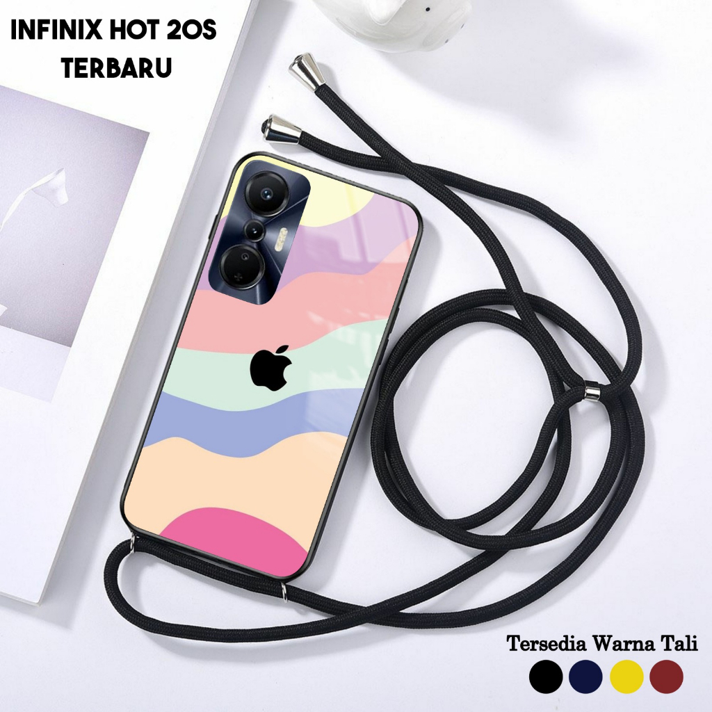 Softcase Glass Kaca Infinix Hot 20S Tali Sling [FC12] Infinix Hot 20S Terbaru-Casing Handphone-Akses