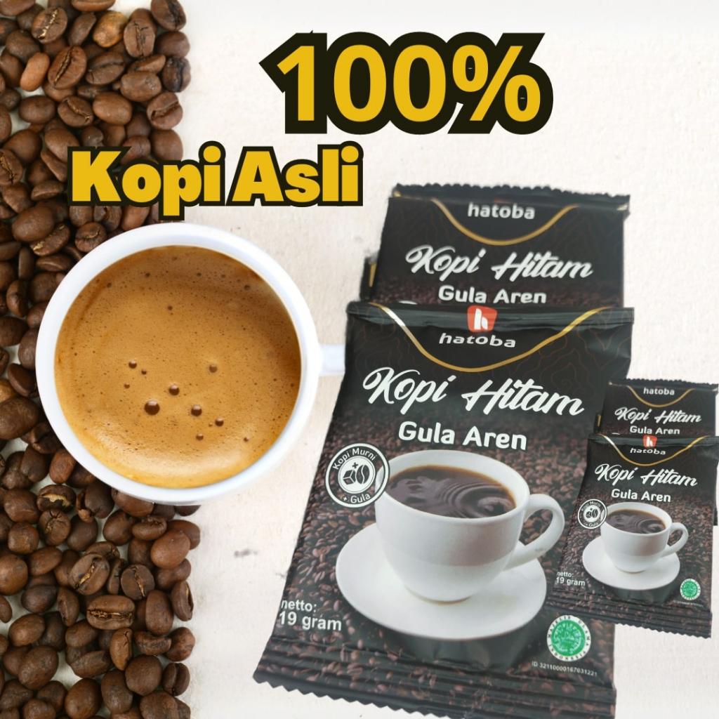 

100% Kopi Murni, Kopi Gula Aren Siap Seduh Kopi Murni Robusta Gula Aren - Hatoba Kopi