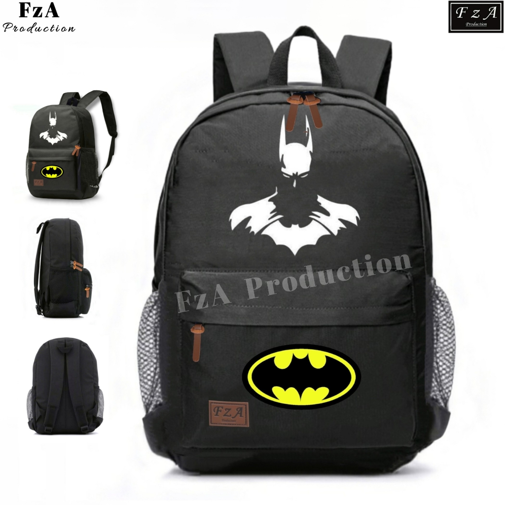 FzA Official -Tas Ransel anak laki laki - Tas Ransel Anak Sekolah - Tas Ransel Sekolah anak laki-laki anak perempuan Backpack Sekolah Anak [ High Quality ] - Black Caruter Kids FREEE TOPI