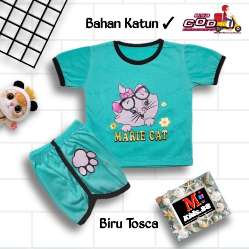 Setelan Playset Anak Cupa Cup Baju Anak MARIE CAT/Set Anak Balita/Set Anak Unisex Buat Usia 0-4 tahun