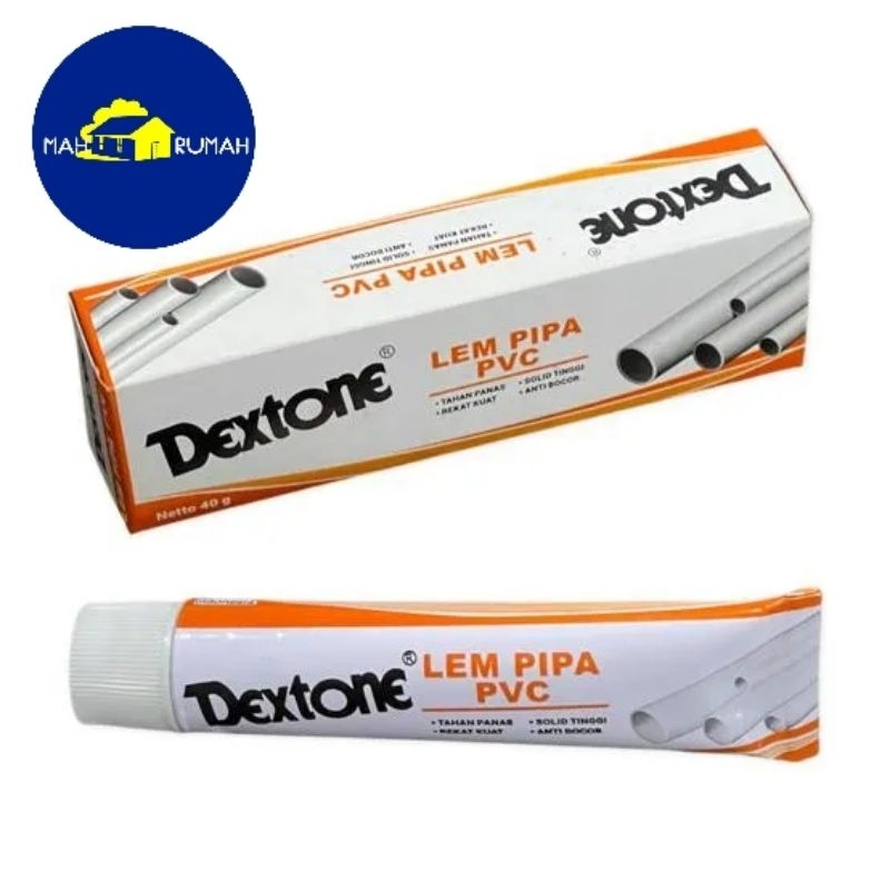 Lem Pipa PVC Lem Fitting Paralon TUBE 100% Original - DEXTONE 40gr 40 gram