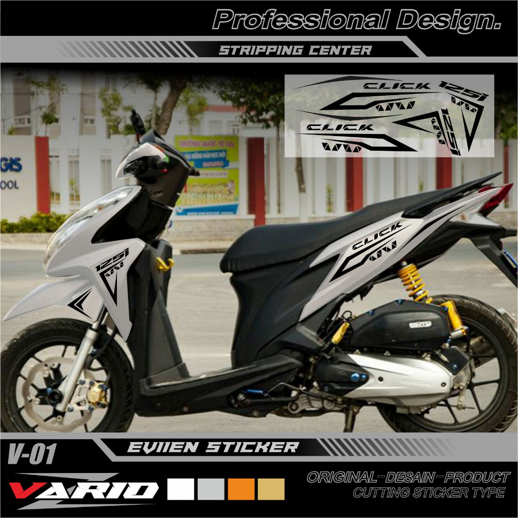 STRIPING VARIASI VARIO TECHNO 125 OLD 2012 2013 2014 CUTTING STICKER VARIO KZR/BOHLAM V-01
