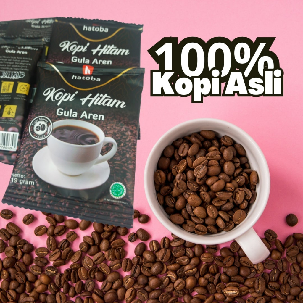 

100% Kopi Murni, Kopi Gula Aren Siap Seduh Kopi Hitam Instan Siap Seduh Hatoba