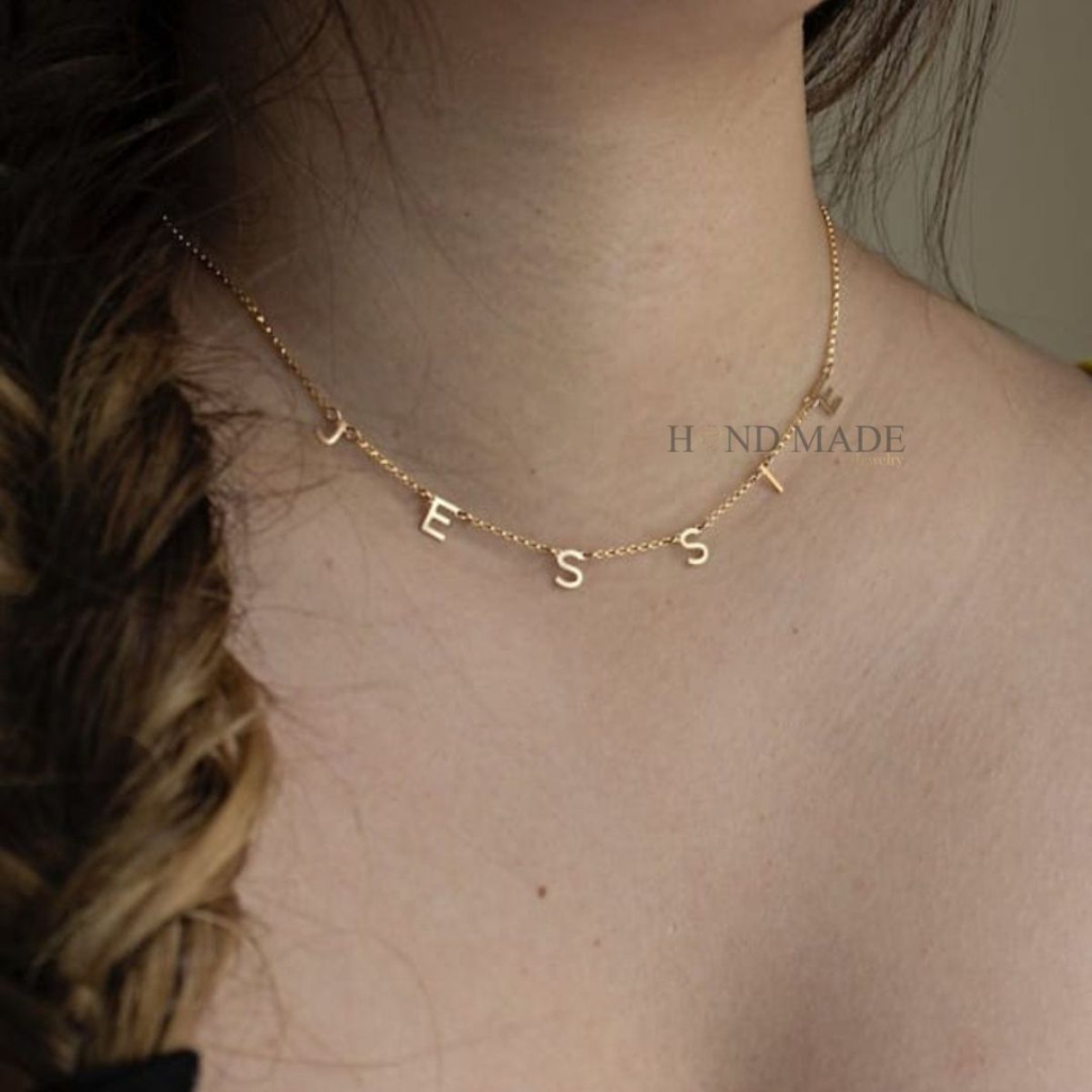 kalung nama titanium anti karat anak dewasa kalungnama aksesoris wanita necklace titanium aksesoris fashion