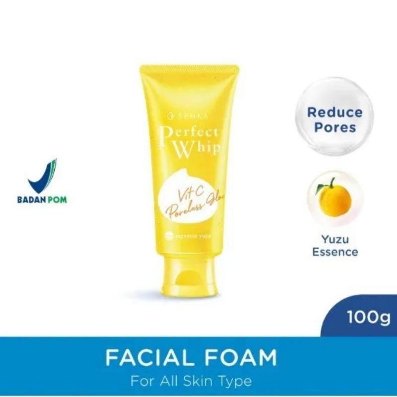 SENKA Facial Foam Perfect Whip, Vibrant White, White Clay, Fresh, Acne Care Facial Foam