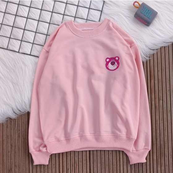 Sweater Strawberry Lotso Cute Style Wanita Terbaru