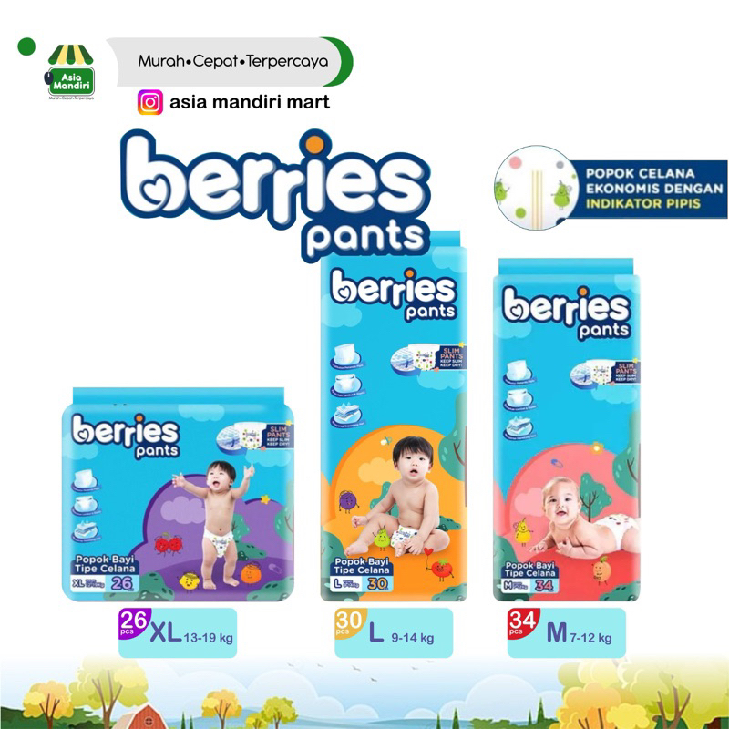 BERRIES BABY PANTS / POPOK CELANA BAYI ANAK