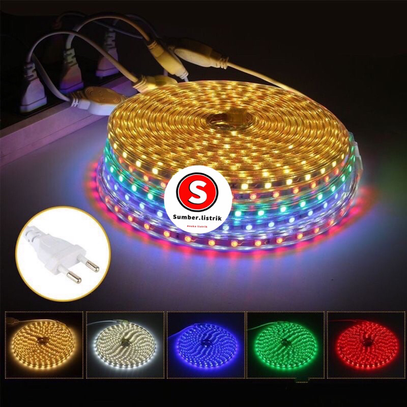METERAN LAMPU LED STRIP 5050 SMD PER METER LED STRIP 5050 SMD / PAKET LAMPU LED STRIP LENGKAP TINGGAL COLOK