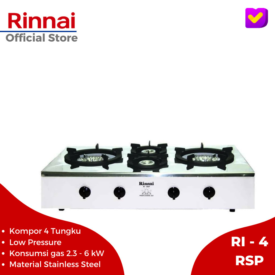 Rinnai Kompor Gas 4 Tungku RI 4RSP