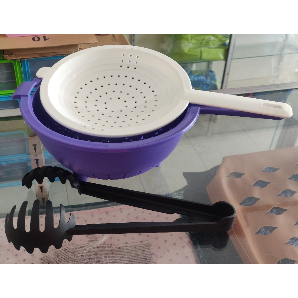 [READY STOCK] TUPPERWARE DOUBLE COLANDER NOODLE TONG