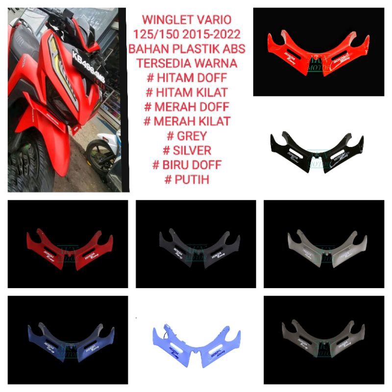 Winglet honda vario 125 150 2015 sampai 2021 winglet Vario 125 150 new dari tahun 2015-2021sama