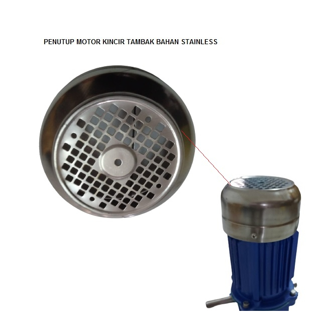 Tutup atas dinamo motor Kincir tambak 1hp bahan full stainless