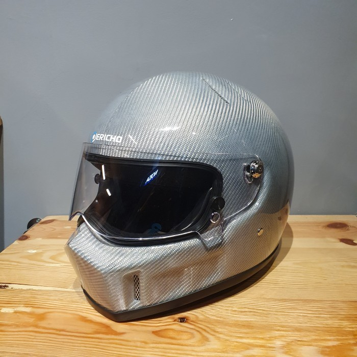 JERICHO FF1400 CARBON GLOSS SILVER | HELM FULL FACE | ORIGINAL