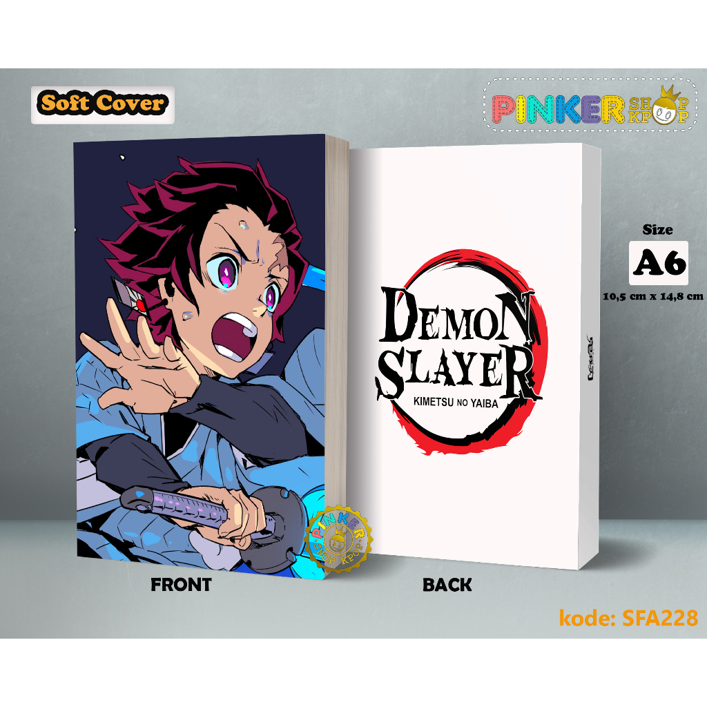 

(SFA228) Pocket Note Anime DEMON SLAYER 09 Softcover A6/A5 Buku Tulis catatan Notes Agenda Planner Jurnal