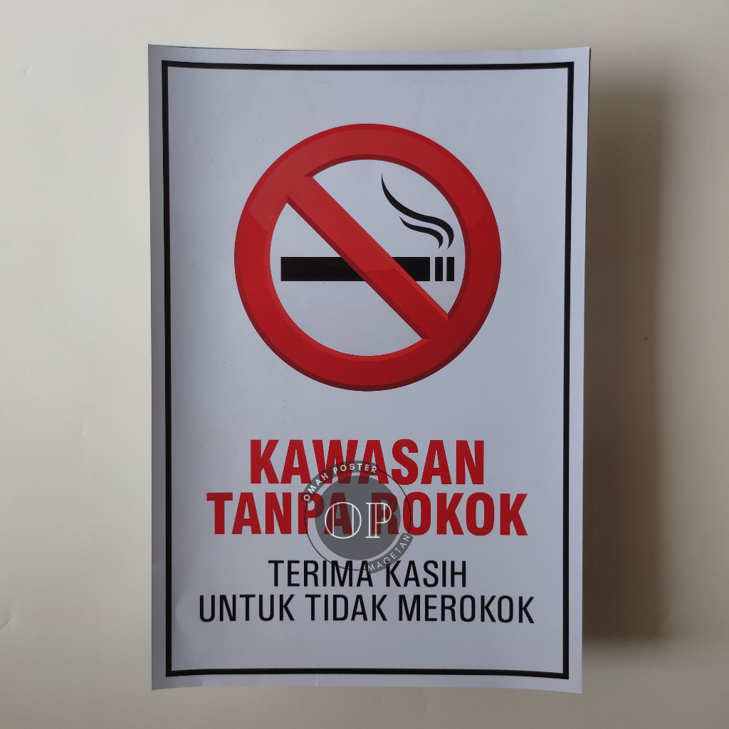 Poster Kawasan Tanpa Rokok - Poster Dilarang Merokok - No Smoking