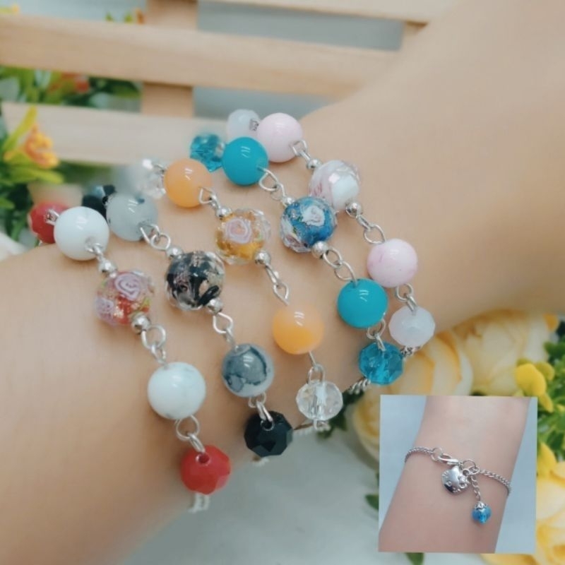 Aksesoris Gelang Tangan Wanita Gelang Wanita Bracelet Gemstone Gelang Mutiara Kaca Gelang Aksesoris
